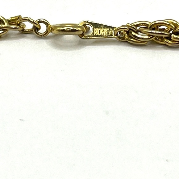 Gold Chain - Marked ’KOREA’ Gold Tone 24” Vintage Spring Ring closure - Picture 5 of 8